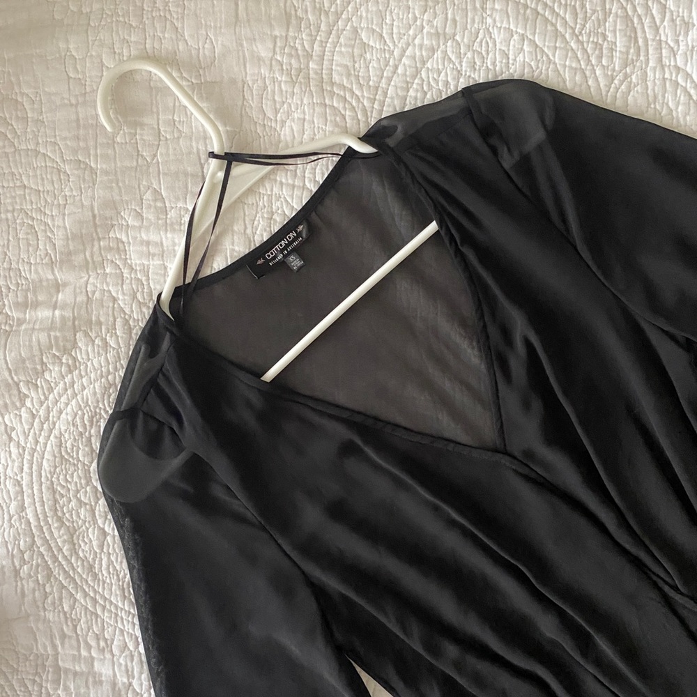 Chiffon bell sleeved romper/playsuit
